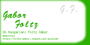gabor foltz business card